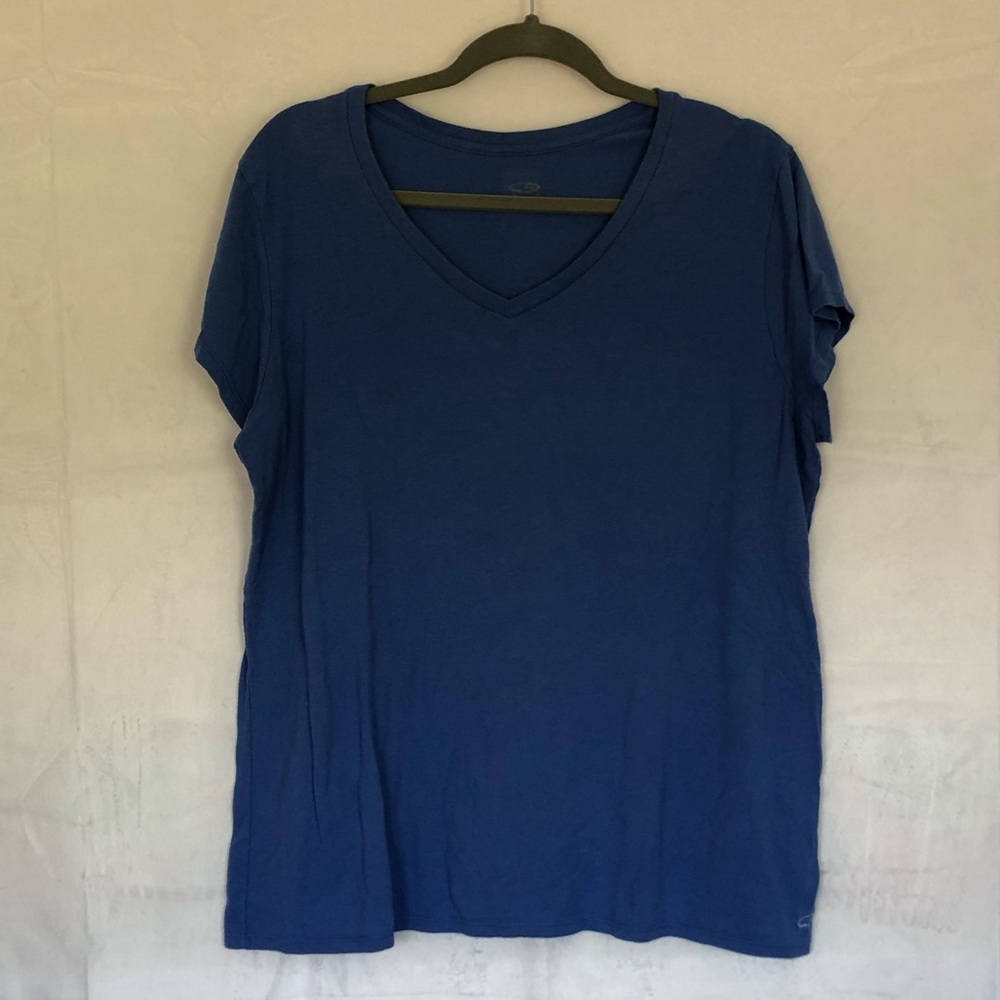 Champion Blue V-Neck T-Shirt 2x